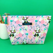 Load image into Gallery viewer, Pink Panda Large Makeup Bag. Pink Makeup Bag - Kashzale Cosmetic Bags
