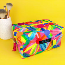 Load image into Gallery viewer, Confetti Large Box Cosmetic Bag. By Lordy Dordie Art