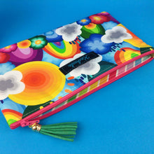 Load image into Gallery viewer, Rainbow Land Zipper Pouch, Travel Pouch.  Kasey Rainbow Design. - Kashzale Cosmetic Bags