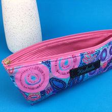 Load image into Gallery viewer, Coral Dreaming Makeup Brush Bag by Mahalia Mabo. - Kashzale Cosmetic Bags