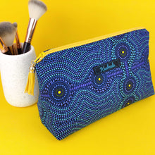 Load image into Gallery viewer, Desert Landscape Medium Makeup Bag. Aboriginal Design