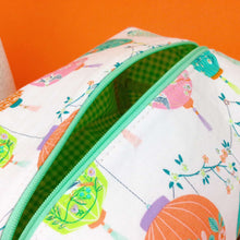 Load image into Gallery viewer, Lanterns Large Box Cosmetic Bag. Pale Pink Makeup Bag - Kashzale Cosmetic Bags