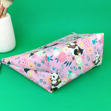 Load image into Gallery viewer, Pink Panda Large Makeup Bag. Pink Makeup Bag - Kashzale Cosmetic Bags