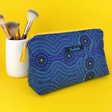 Load image into Gallery viewer, Desert Landscape Medium Makeup Bag. Aboriginal Design