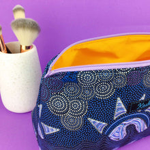 Load image into Gallery viewer, Sunset Night Dreaming Medium Makeup Bag. Aboriginal Design