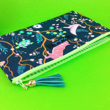 Load image into Gallery viewer, Navy Pandas and Tigers Zipper Pouch, Travel Pouch. Navy Travel Pouch - Kashzale Cosmetic Bags