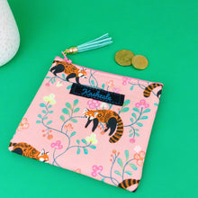 Load image into Gallery viewer, Red Panda Coin Purse. Coral Coin Purse - Kashzale Cosmetic Bags