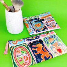 Load image into Gallery viewer, Tarot Time Small Clutch, Small makeup bag.