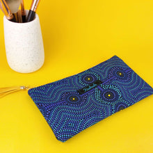 Load image into Gallery viewer, Desert Landscape Zipper Pouch, Travel Pouch. Aboriginal Design.