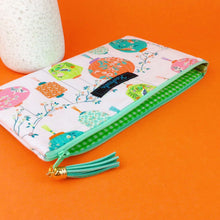 Load image into Gallery viewer, Lanterns Zipper Pouch, Travel Pouch. Pale Pink Travel Pouch - Kashzale Cosmetic Bags