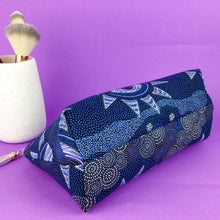 Load image into Gallery viewer, Sunset Night Dreaming Medium Makeup Bag. Aboriginal Design