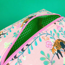 Load image into Gallery viewer, Red Panda Large Box Cosmetic Bag. Coral Makeup Bag. - Kashzale Cosmetic Bags