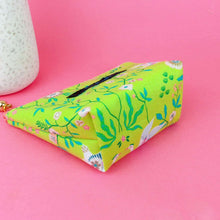 Load image into Gallery viewer, Lime Cranes Small Makeup Bag. Lime Green Small Makeup Bag - Kashzale Cosmetic Bags