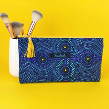 Load image into Gallery viewer, Desert Landscape Zipper Pouch, Travel Pouch. Aboriginal Design.