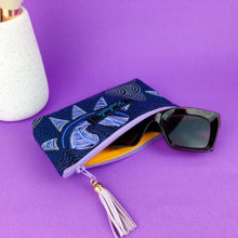 Load image into Gallery viewer, Sunset Night Dreaming Sunglasses bag, glasses case. Aboriginal design