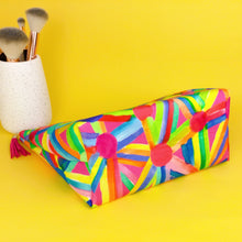 Load image into Gallery viewer, Confetti Large Makeup Bag. By Lordy Dordie Art