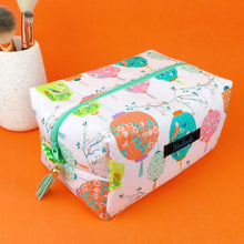 Load image into Gallery viewer, Lanterns Large Box Cosmetic Bag. Pale Pink Makeup Bag - Kashzale Cosmetic Bags