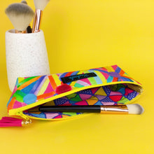 Load image into Gallery viewer, Confetti Makeup Brush Bag. Lordy Dordie Art Design.