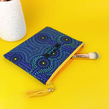 Load image into Gallery viewer, Desert Landscape Small Clutch, Small makeup bag. Aboriginal Design