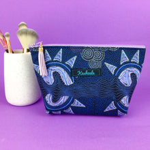 Load image into Gallery viewer, Sunset Night Dreaming Medium Cosmetic Bag. Aboriginal Design
