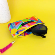 Load image into Gallery viewer, Confetti Sunglasses bag, glasses case. By Lordy Dordie Art