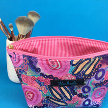 Load image into Gallery viewer, Coral Dreaming Medium Cosmetic Bag. Mahalia Mabo Design. - Kashzale Cosmetic Bags
