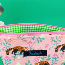 Load image into Gallery viewer, Red Panda Medium Cosmetic Bag. Coral Cosmetic Bags. - Kashzale Cosmetic Bags