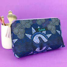 Load image into Gallery viewer, Sunset Night Dreaming Medium Makeup Bag. Aboriginal Design