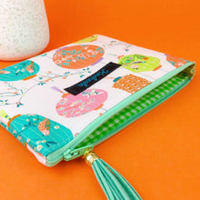 Load image into Gallery viewer, Lanterns Small Clutch, Small makeup bag. PalePink Makeup Bag. - Kashzale Cosmetic Bags