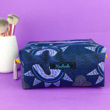 Load image into Gallery viewer, Sunset Night Dreaming Large Box Cosmetic Bag. Aboriginal Design.