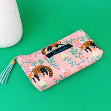 Load image into Gallery viewer, Red Panda Sunglasses bag, glasses case. Coral Glasses Case. - Kashzale Cosmetic Bags
