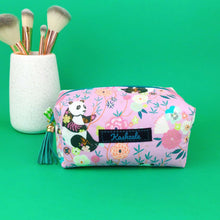Load image into Gallery viewer, Pink Pandas Medium Box Makeup Bag. Pink Makeup Bag - Kashzale Cosmetic Bags