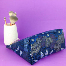 Load image into Gallery viewer, Sunset Night Dreaming Large Makeup Bag. Aboriginal Design