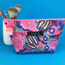 Load image into Gallery viewer, Coral Dreaming Medium Cosmetic Bag. Mahalia Mabo Design. - Kashzale Cosmetic Bags