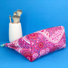 Load image into Gallery viewer, Women's Journey Large Makeup Bag. By Aboriginal Artist Debbie Scott