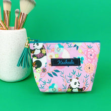 Load image into Gallery viewer, Pink Panda Small Makeup Bag.  Pink Small Makeup Bag - Kashzale Cosmetic Bags