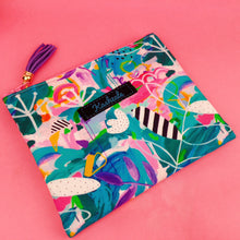 Load image into Gallery viewer, Mighty Jungle Small Clutch, Small makeup bag. Deb McNaughton Design - Kashzale Cosmetic Bags