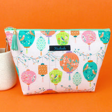 Load image into Gallery viewer, Lanterns Large Makeup Bag. Pale Pink Makeup Bag - Kashzale Cosmetic Bags