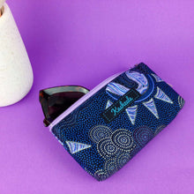Load image into Gallery viewer, Sunset Night Dreaming Sunglasses bag, glasses case. Aboriginal design