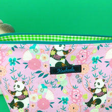 Load image into Gallery viewer, Pink Panda Large Makeup Bag. Pink Makeup Bag - Kashzale Cosmetic Bags
