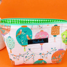 Load image into Gallery viewer, Lanterns Medium Cosmetic Bag. Pale Pink Cosmetic Bags - Kashzale Cosmetic Bags