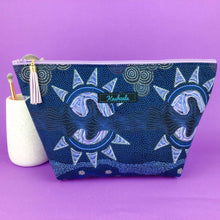 Load image into Gallery viewer, Sunset Night Dreaming Large Makeup Bag. Aboriginal Design
