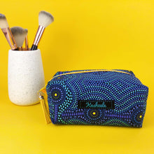 Load image into Gallery viewer, Desert Landscape Medium Box Makeup Bag. Aboriginal Design