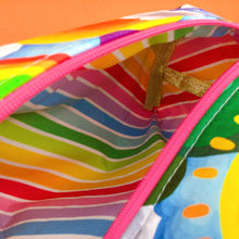 Load image into Gallery viewer, Rainbow Land Large Box Cosmetic Bag. Kasey Rainbow Design. - Kashzale Cosmetic Bags