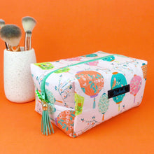 Load image into Gallery viewer, Lanterns Large Box Cosmetic Bag. Pale Pink Makeup Bag - Kashzale Cosmetic Bags