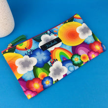Load image into Gallery viewer, Rainbow Land Zipper Pouch, Travel Pouch.  Kasey Rainbow Design. - Kashzale Cosmetic Bags