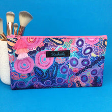 Load image into Gallery viewer, Coral Dreaming Zipper Pouch, Travel Pouch. Mahalia Mabo Design. - Kashzale Cosmetic Bags
