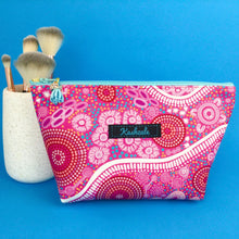 Load image into Gallery viewer, Women's Journey Medium Cosmetic Bag. By Aboriginal Artist Debbie Scott