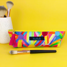 Load image into Gallery viewer, Confetti Makeup Brush Bag. Lordy Dordie Art Design.