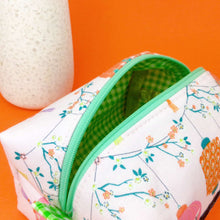 Load image into Gallery viewer, Lanterns Medium Box Makeup Bag. Pale Pink Makeup Bag - Kashzale Cosmetic Bags